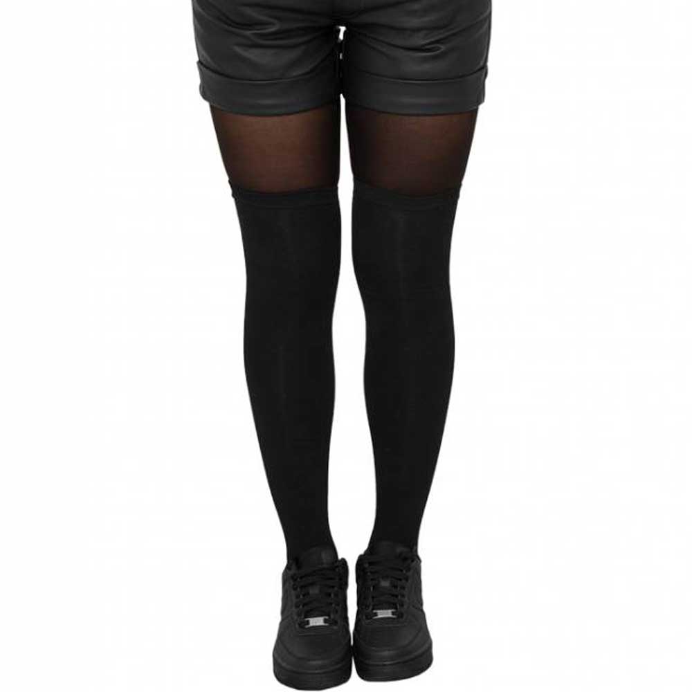 Urban Classics - Basic Overknee sokken - Zwart